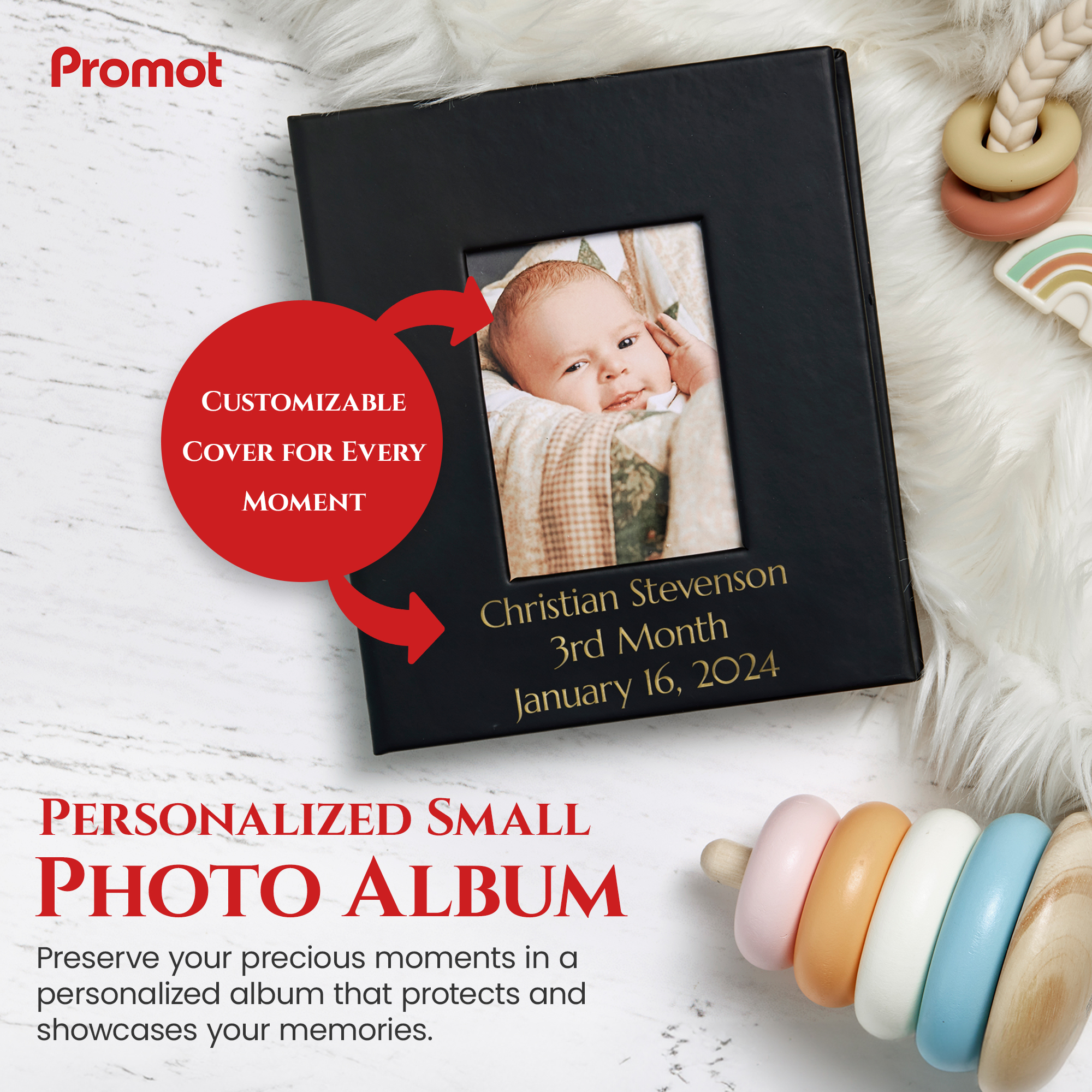 Custom 4x6 Photo Album - Black hover